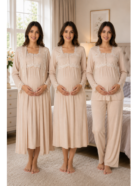 Effortt 2405 Sütlü Kahve Lohusa Hamile 4'lü Set